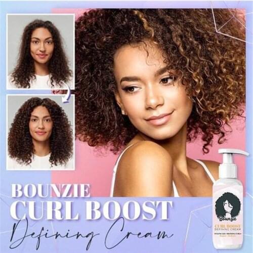 Bounzie Curl Boost Defining Cream Hair Booster Cream Curls Enhancers Elastic curly Hair Styling frizz Setting Cream