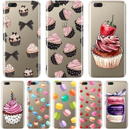 Phone Case For OnePlus 3 3T 5 5T 6 6T Sweet Cake Food Macaron Cartoon Soft Silicone Back Cover For One Plus 3 3T 5 5T 6 6T Case