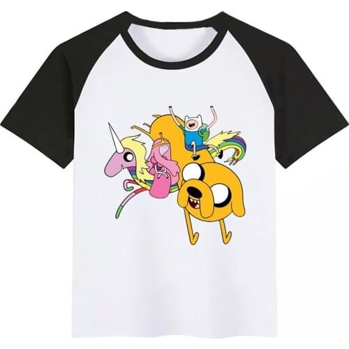Adventure Time Baby Boy Clothes Baby Funny Cartoon Print T-shirt Kids Summer O-Neck Tops Boys & Girls Tshirt Baby Clothes