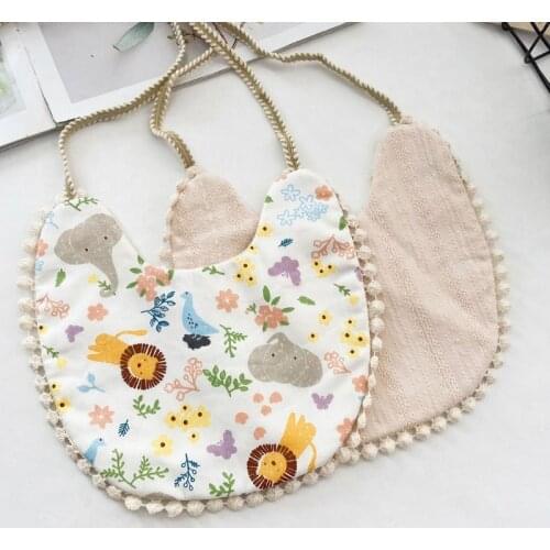 Baby Cotton Printing Bibs Feeding Saliva Towel Bandana Scarf for Newborn Infants Gifts 69HE