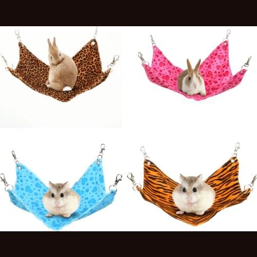 Hamster Hammock Rat Rabbit Cage Pet Sleeping Hammock Bed for Cats Guinea Pig Chinchilla Hedgehog Rat Hanging Bed Accessories