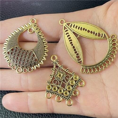 5pcs drop-shaped tassel connector for jewelry making DIY handmade necklace earrings pendant sweater chain accessories