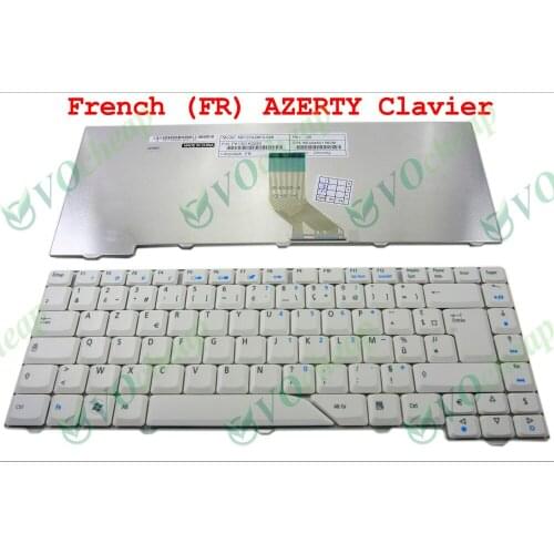 New AZERTY Notebook Laptop keyboard for Acer Aspire 4710 4220 4320 4520 4720 5300 5310 5720 5920 5930 6930 White Grey French FR