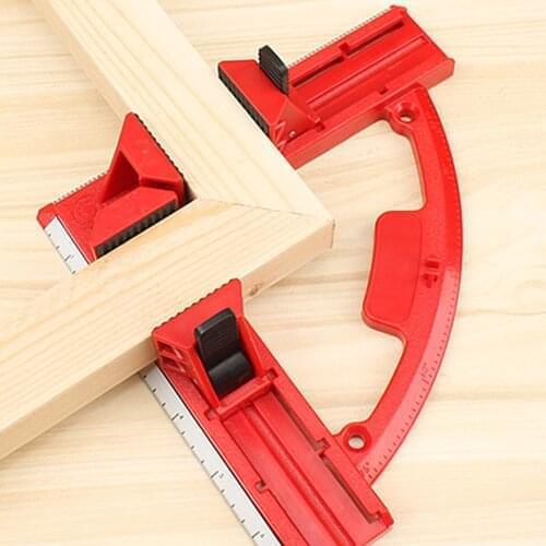 Red Woodworking 90°Right Angle Clip Right Angle Ruler Clip Drawer Photo Frame Picture Frame Fish Tank Clamp DIY Aluminum Ruler