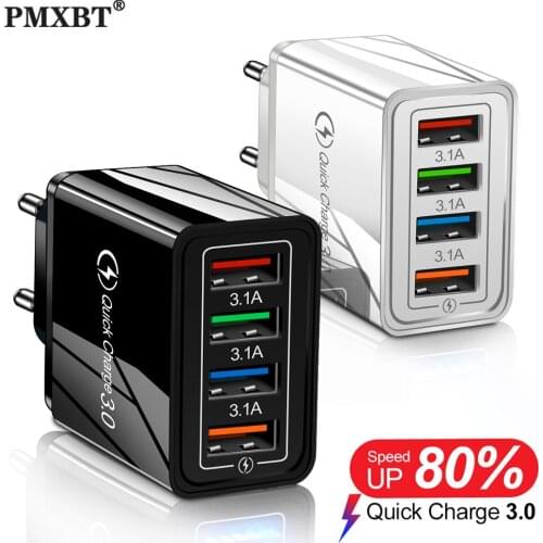 Mobile Phone Charger EU/US Plug USB Charger Quick Charge QC 3.0 Fast Charging For iPhone 8 Samsung Xiaomi LG Tablet Wall Adapter