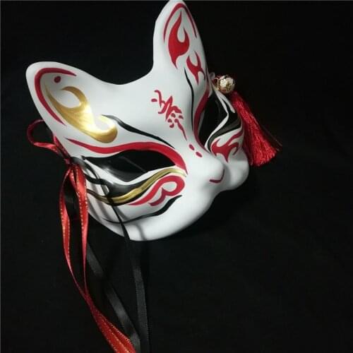 New Japanese Private Fox Mask Hand-painted Cat Natsumes Book of Friends Pulp Fox Mask
