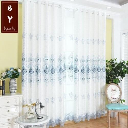 New Water-soluble Embroidery Shade Curtains for Living Dining Room Bedroom