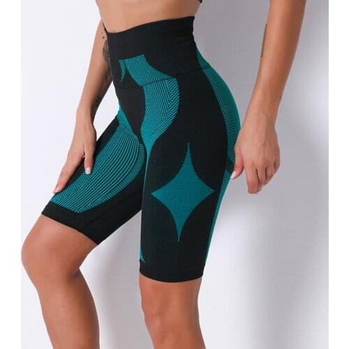 Slim Fit High Waist Yoga Sport Shorts Hip Push Up Women Plain Soft Nylon Fitness Running Shorts Tummy Control Workout Gym Shorts