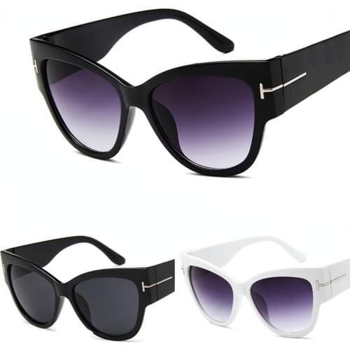 Women Sunglasses New Fashion Brand Designer Cat Eye Female Gradient Points Sun Glasses Big Oculos Feminino De Sol UV400