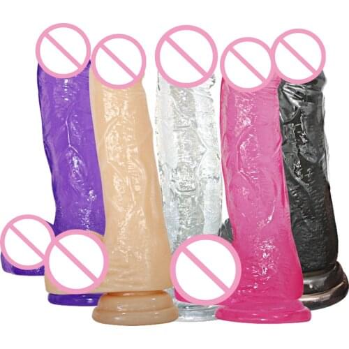 Transparent Realistic Dildo Wearable G-Spot Soft Huge Big Penis With Suction Cup Sex Toys For Woman Strap On Female Masturbation