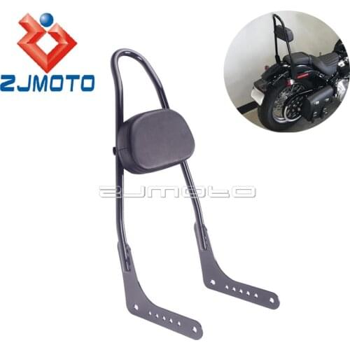 Steel 22'' Tall Slim Backrest Bobber Passenger Sissy Bar for Harley Softail Street Bob FLDE FLHC FLSL FXBB FXST FLHCS 2018-2021