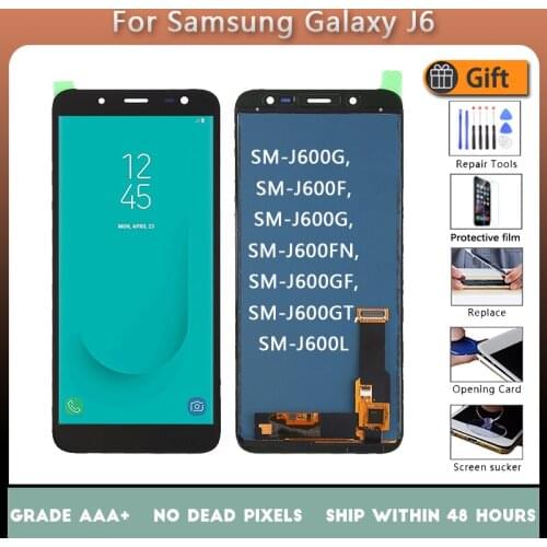 Super AMOLED For Samsung Galaxy J6 2018 J600G, J600F, J600G, J600FN, J600L LCD screen Display and touch Glass pannel Assembly