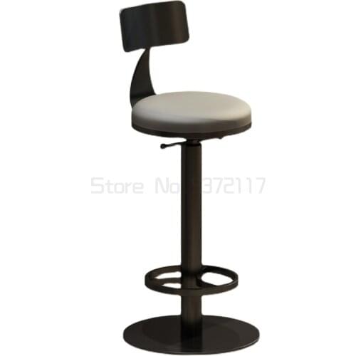 Light luxury home backrest bar chair bar front desk lifting high chair rotary round bar stool