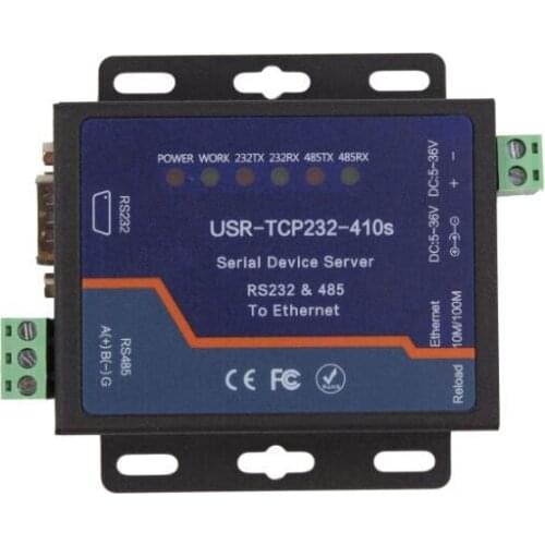 USR-TCP232-410s RS232 RS485 Ethernet Converter Serial Ethernet to Modbus Converter Dual serial port network server