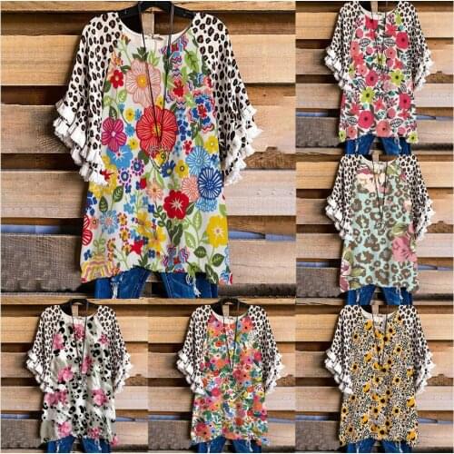 Summer T Shirt Women 2021 printing loose leopard grain beautiful short sleeve short sleeves Tee Tshirts dropshipping XCY6018