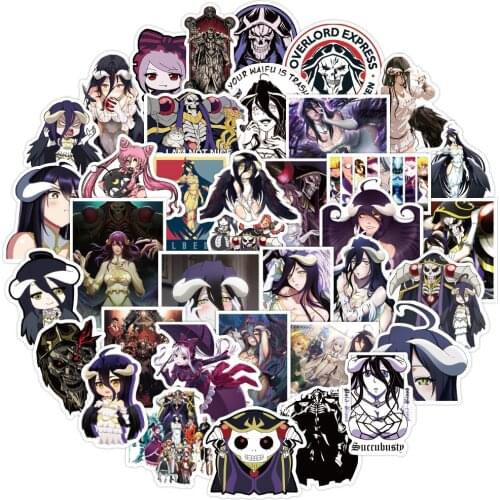 10/50Pcs Vintage Anime Overlord Retro Stickers For Home Living Room Decoration Kraft Stickers Painting Stickers Decals