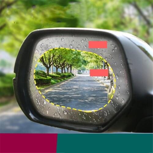 2PCS Clear Car Rearview Mirror Protective Film Anti Fog Window Foils Rainproof Rear View Mirror Motorcycle Protective Soft Film