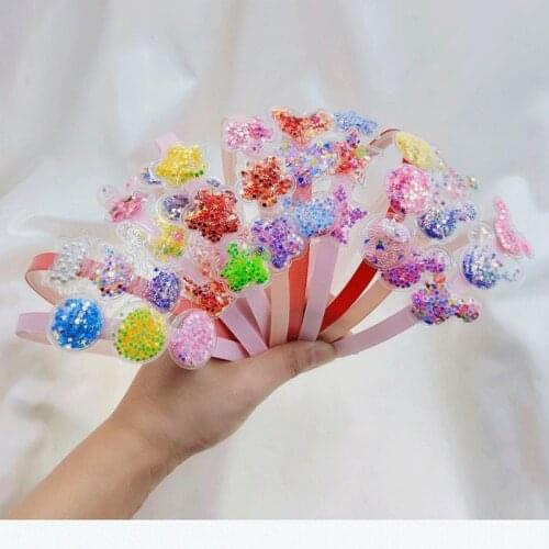 3pcs Girls Hairbands Children Sequins Headbands Kids New ABS Step Teeth Hair Bands Hair Accessories