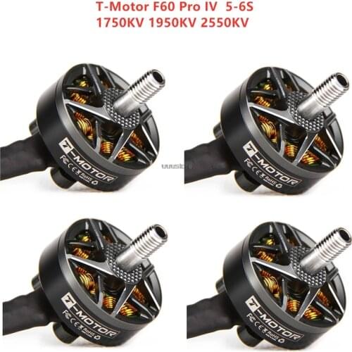 4pcs/Lot T-Motor F60 Pro IV 2207 1750KV 1950KV 2550KV 5-6S Brushless Motor for FPV Racing Drone RC Parts Quadcopter Multirotor