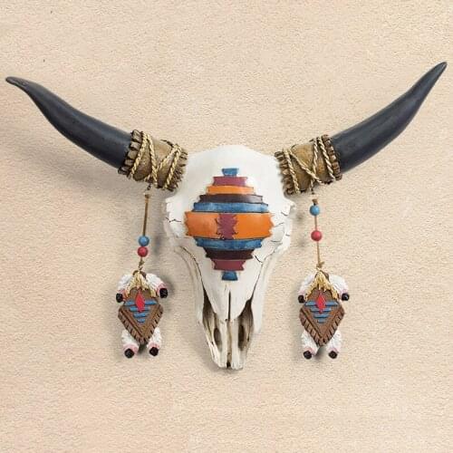 Home Decoration Accessories,3D Bull Head,Statue,OX Sculpture,Wall Decor,Decorative,Animal Figurine Miniature,Vintage,Living Room