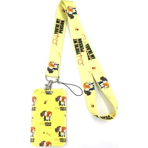 Greys Anatomy Key lanyard Car KeyChain ID Card Pass Gym Mobile Phone Badge Kids Key Ring Holder Jewelry Decorations
