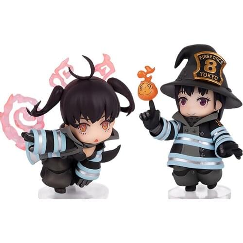 Fire Force Tamaki Kotatsu Maki Oze Kawaii Anime Action Figure Q Version Hand-Made Pvc Model Toys Gift for Children In Stock