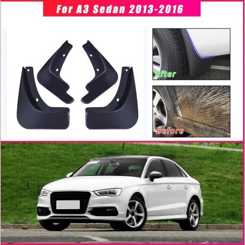 Car Mud Guards For Audi A3 Sedan 2013 2014 2015 2016 Front Rear Splash Guards Over Fender Kit Car Styling Fender Accessories