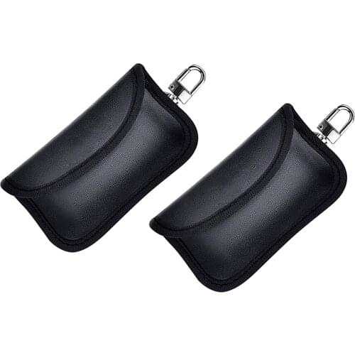 Car Key Signal Blocker Pouch Case [ 2 PACK ] Mini Faraday Bag for Car Keys Keyless Entry Fob Guard Signal Blocking Pouch Bag Saf
