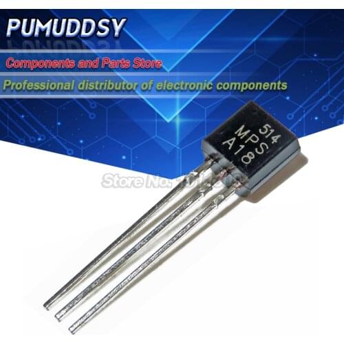 50PCS MPSA18 A18 TO-92 Bipolar Transistors - BJT 200mA 45V NPN