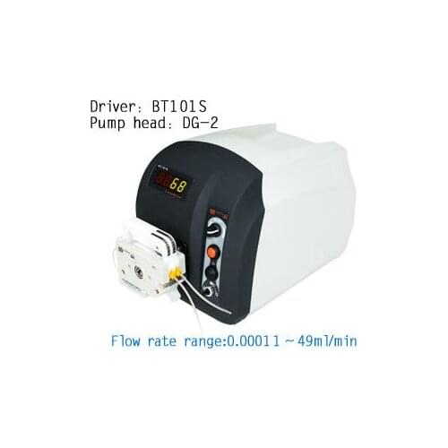 BT101S / DG6-2 (6Rolls/wheels,2 channels) Cheap Variable Flow Speed Peristaltic Pump for Fluid Water Pump 0.00016-26 ml/min