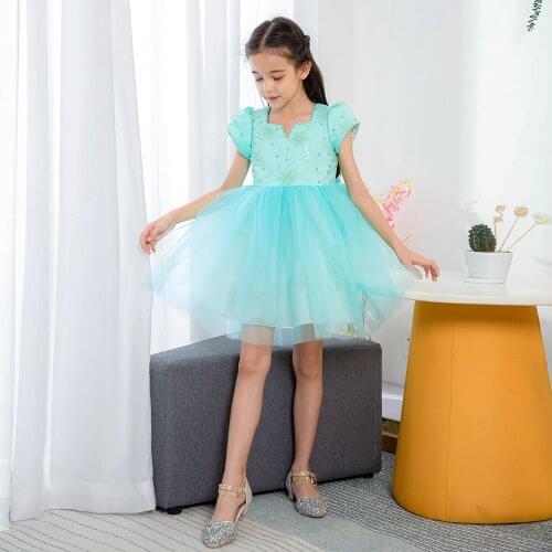 Girls Dress Elegant Princess Dress Clothes Kids Dresses For Girl Costume Children Applique Wedding Party Dress 3-10 Years