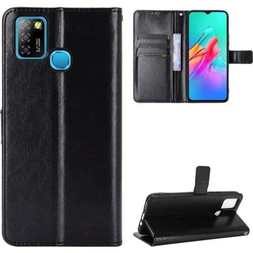 For Infinix Hot 10 Lite X657 Case classic Flip Luxury PU Leather Phone Case For Infinix Hot 10 Lite X657 Case Cover