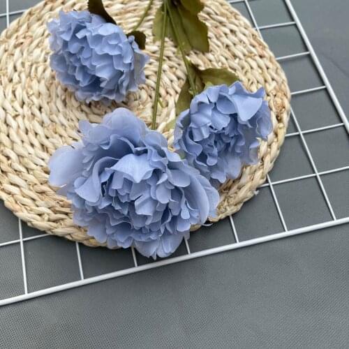 3 Head Peony Wedding Wedding Retro Autumn Silk Flower Home Decoration Xiantao Big Peony Artificial Flower Antiquity Props