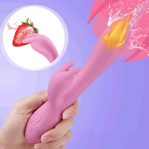 EXVOID Dildo Vibrators Heating Sex Toys for Women Female Masturbator Silicone Dildos for Women Rabbit Vibrator G Spot Massager