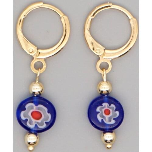 Go2Boho Trendy Drop Earrings For Women Jewelry 2020 Gold Plated Circlr Fashion Boho Millefiori Bead Jewellery Dangle Earring