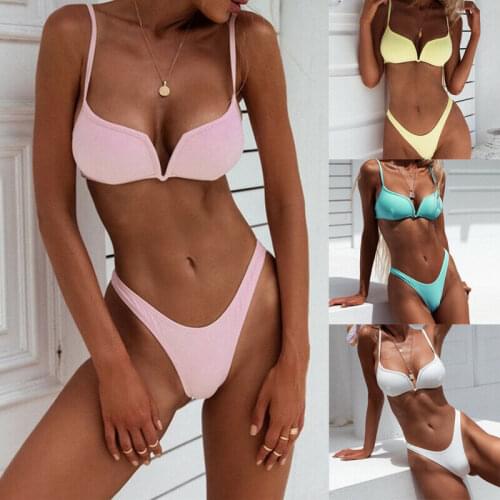 Hirigin 5 color Bikini Set Sexy Swimwear Women Bikini Beach Swimsuit Women Bathing Suit Push Up Padded Women Swim Suit Biquini