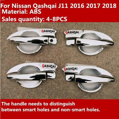 For Nissan Qashqai J11 2016 2017 2018 Chrome Handle Cover/ABS Door Bowl Cap Cover Trims Car-Styling Accessories
