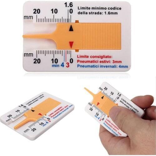 Tyre Tread Depth Gauge Car Motorcycle Trailer Van Wheel Compact Measure Tool