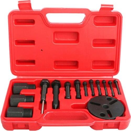 14pcs Air Condition A/C Compressor Clutch Remover Black Puller Installer Tool