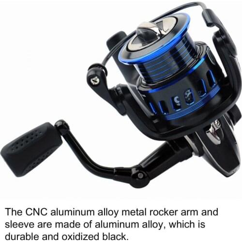 1500/2000 Fishing Line Reel Rotating Button Anti-Corrosion Spool Wire Reel Double Bearings Anti-Slip Handle Metal Fishing Wheel