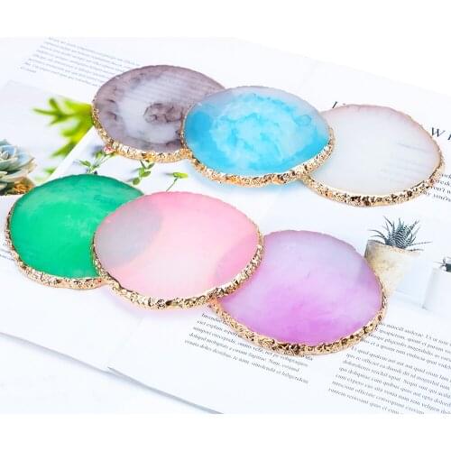 Creative Necklace Earrings Display Tray Decoration Organizer Jewelry Display Plate Resin Storage Painted Palette Tray