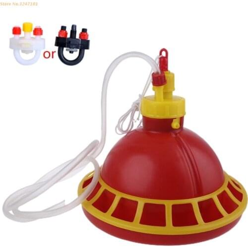 Round Chicken Drinking Fountain Device Hanging Cup Waterer Bowl Pet Poultry Water Drinker Household Pet Feeding Utensils