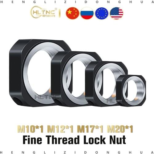 M10*1 M12*1 M15*1 M17*1 M20*1 fine thread lock nut for ballscrew 1605/2005/2505/3205 cnc