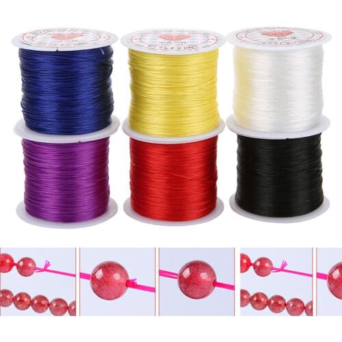 50meters 0.5mm Strong Crystal Elastic Beading Cord String For Bracelet Necklace Nylon Stretch Rope Thread DIY Jewelry Making