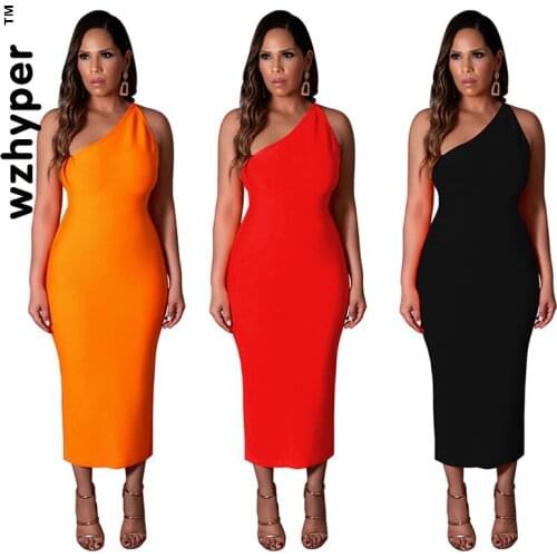 New Fashion Women Sexy Evening Party Dress Bandage One Shoulder Sexy Hot Package Hip Dress Female Dress Young Women Clothing