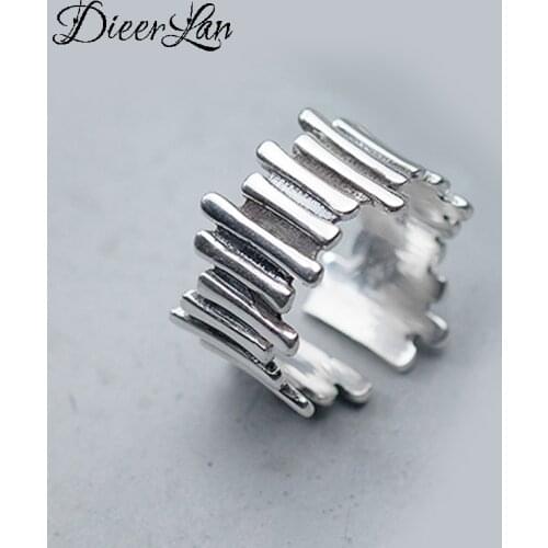 New Charming 925 Sterling Silver Lines Chain Ring for Women Vintage Boho Knuckle Party Rings Gothic Punk Jewelry Gifts for Girls