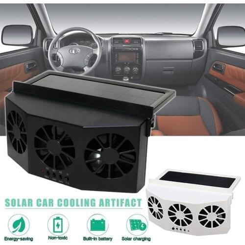 Car Window Cooling Fans Solar Powered Exhaust Fan 3 Outlets Air Vent Cooler Fans Auto Air Vent Fan Cooling System