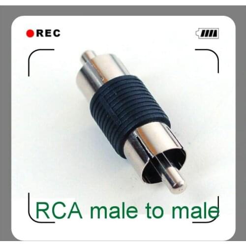 RCA Inline Coupler Male Plug A/V Adapter M/M Connector rca male to male Joiner for CCTV Camera 10pcs