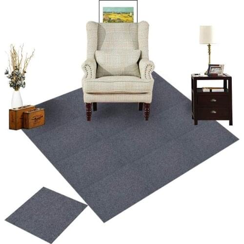 12PCS Self Adhesive Carpet Tile Easy to Peel and Stick soundproof Office Carpet Floor Tile