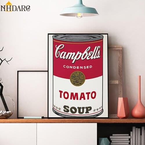 Nordic Art Posters and Prints Campbells Soup Cans Wall Art Canvas Painting Pictures For Living Room Artwork Home Decor